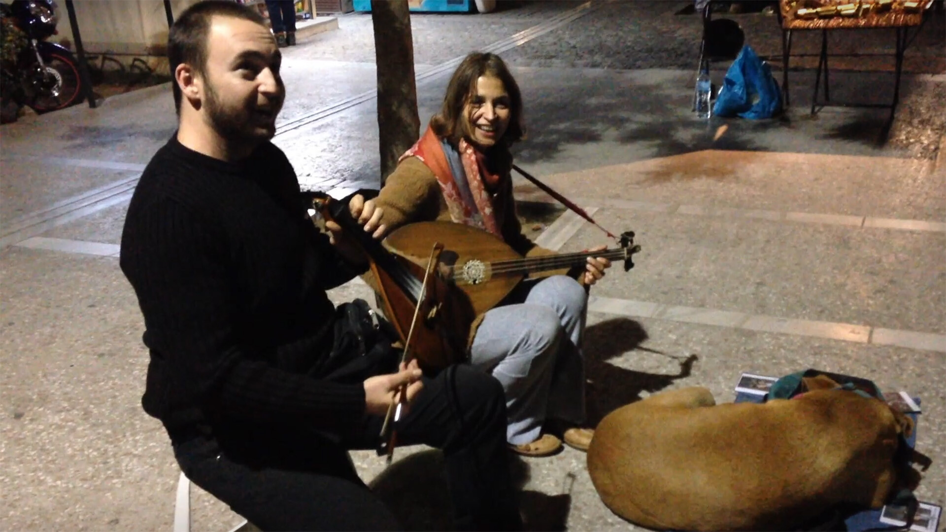 Straßenmusiker in Athen
